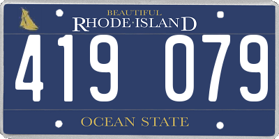 RI license plate 419079