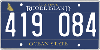 RI license plate 419084