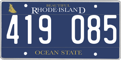 RI license plate 419085