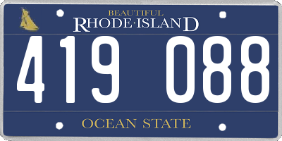 RI license plate 419088