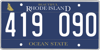 RI license plate 419090