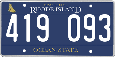 RI license plate 419093