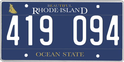 RI license plate 419094