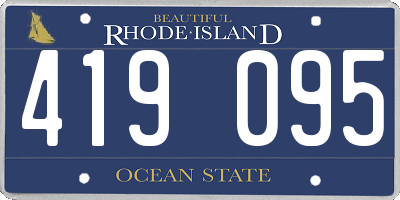RI license plate 419095