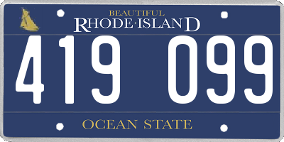 RI license plate 419099