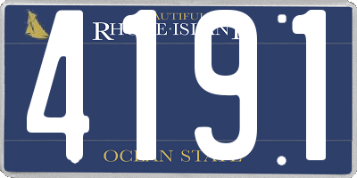 RI license plate 4191