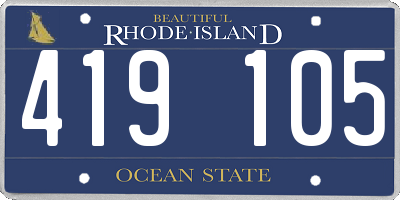 RI license plate 419105