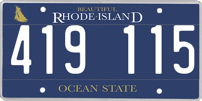 RI license plate 419115