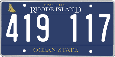 RI license plate 419117