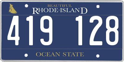 RI license plate 419128