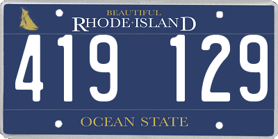 RI license plate 419129