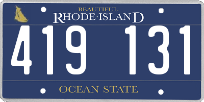 RI license plate 419131