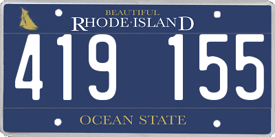 RI license plate 419155