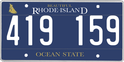 RI license plate 419159