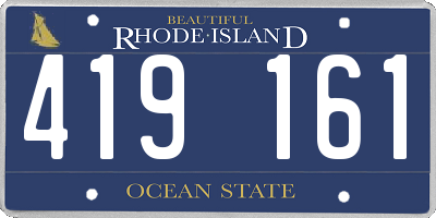 RI license plate 419161