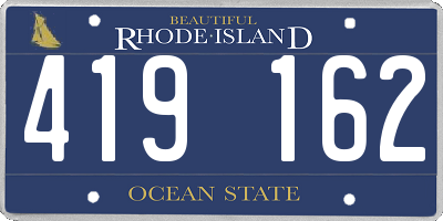 RI license plate 419162