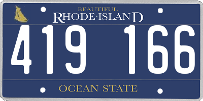 RI license plate 419166