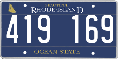 RI license plate 419169