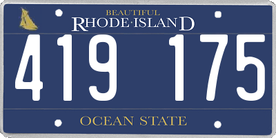 RI license plate 419175