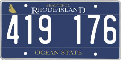 RI license plate 419176