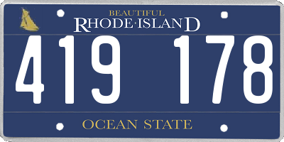 RI license plate 419178