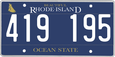 RI license plate 419195