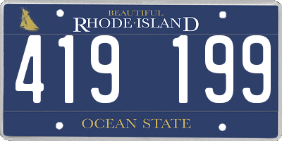 RI license plate 419199