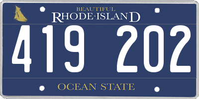 RI license plate 419202