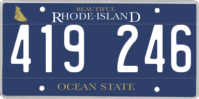 RI license plate 419246