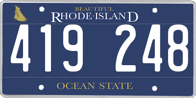 RI license plate 419248