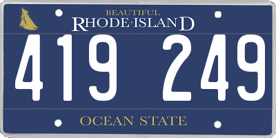 RI license plate 419249