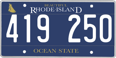 RI license plate 419250