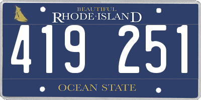 RI license plate 419251