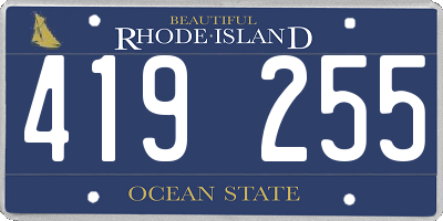 RI license plate 419255