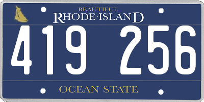 RI license plate 419256