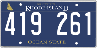 RI license plate 419261