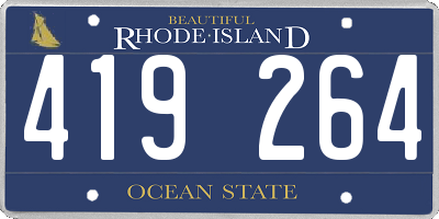 RI license plate 419264