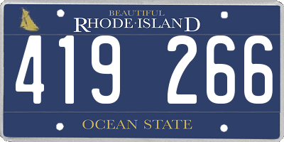 RI license plate 419266