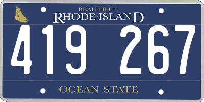 RI license plate 419267