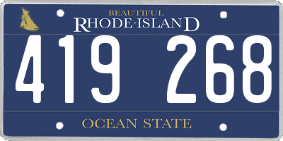 RI license plate 419268