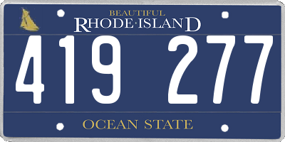 RI license plate 419277