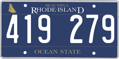RI license plate 419279