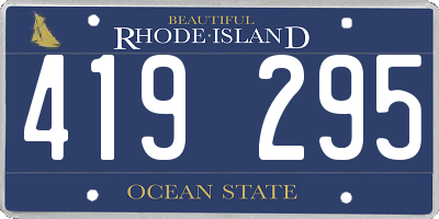 RI license plate 419295