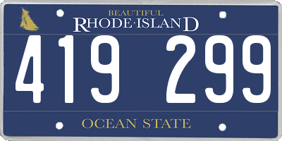 RI license plate 419299