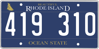 RI license plate 419310