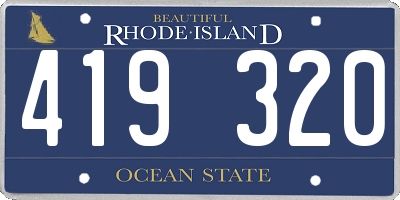 RI license plate 419320