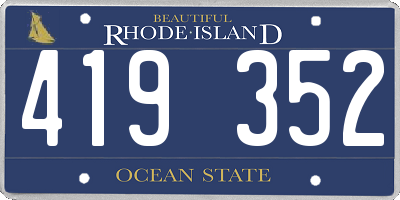 RI license plate 419352