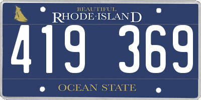 RI license plate 419369