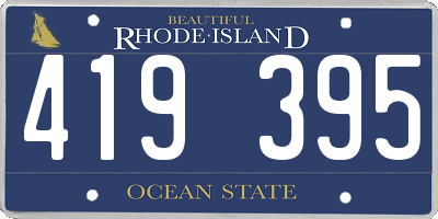 RI license plate 419395
