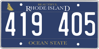 RI license plate 419405